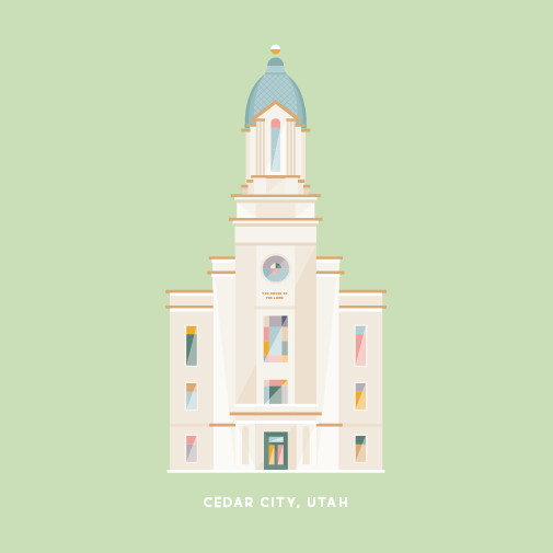 Cedar City Utah Temple Print