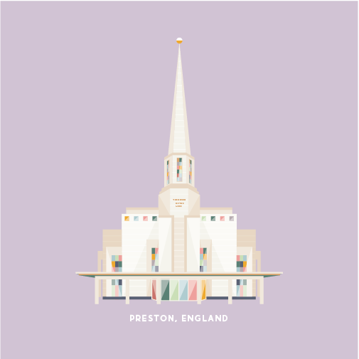 Preston England Temple Print